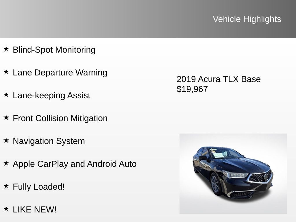 2019 Acura TLX 2.4L Technology Pkg