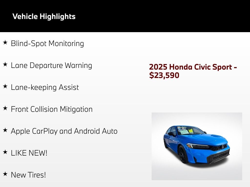 2025 Honda Civic Sport