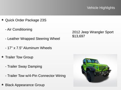 2012 Jeep Wrangler Sport