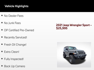 2021 Jeep Wrangler Sport