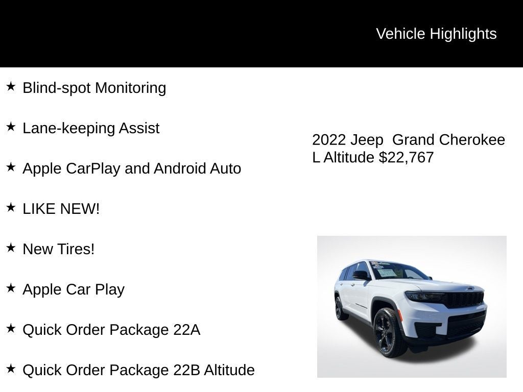 2022 Jeep Grand Cherokee L Altitude