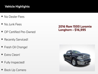 2016 RAM 1500 Laramie Longhorn