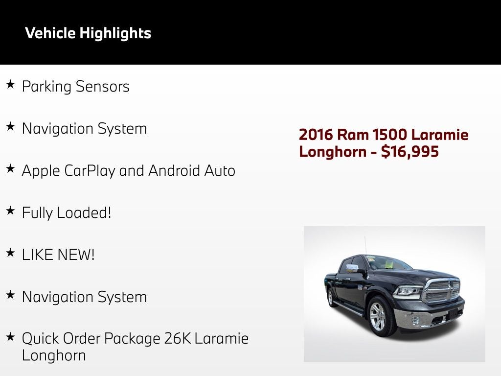 2016 RAM 1500 Laramie Longhorn