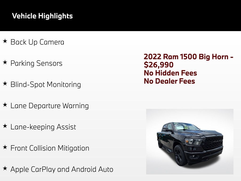 2022 RAM 1500 Big Horn/Lone Star