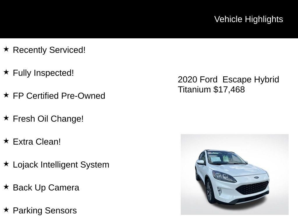 2020 Ford Escape Titanium Hybrid