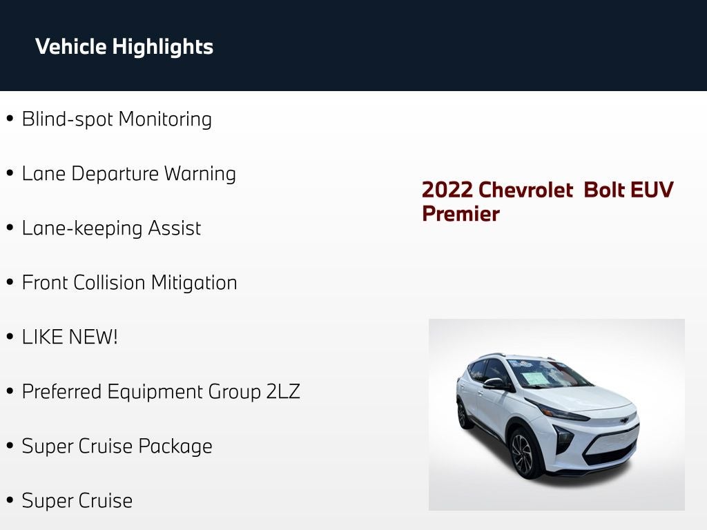 2022 Chevrolet Bolt EUV Premier