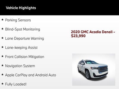 2020 GMC Acadia Denali