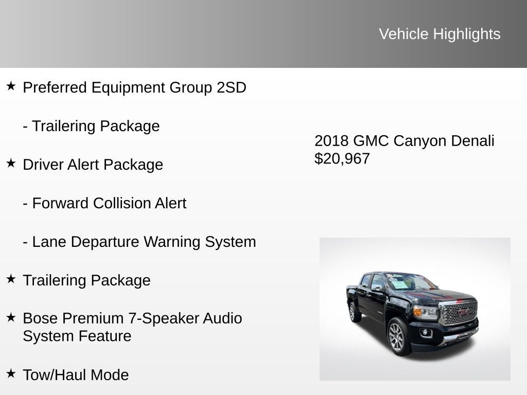 2018 GMC Canyon Denali