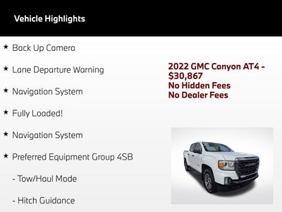 2022 GMC Canyon AT4 w/Leather