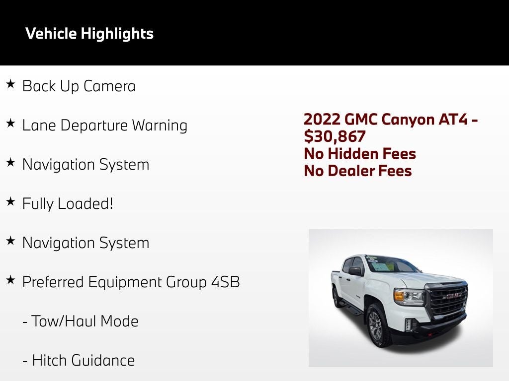 2022 GMC Canyon AT4 w/Leather