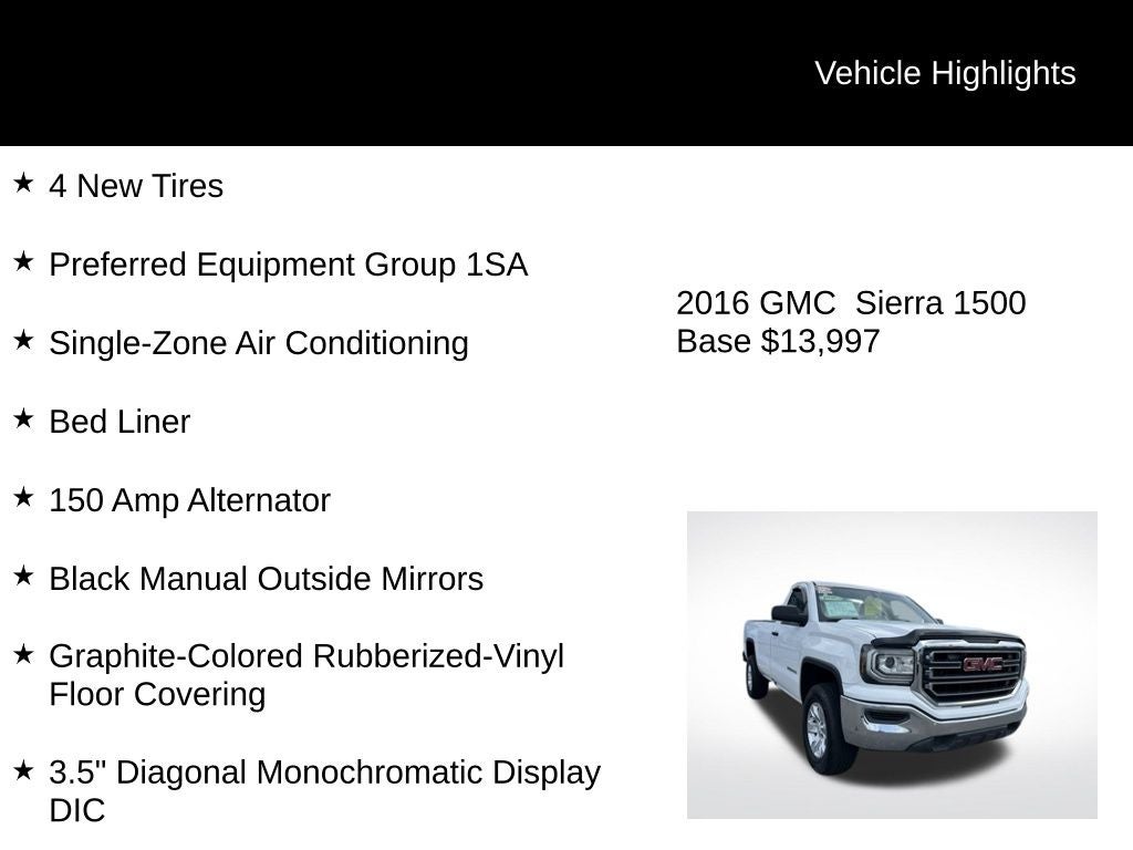 2016 GMC Sierra 1500 Base