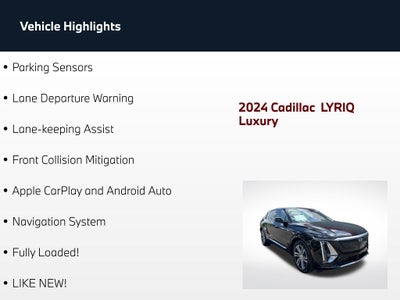 2024 Cadillac LYRIQ Luxury