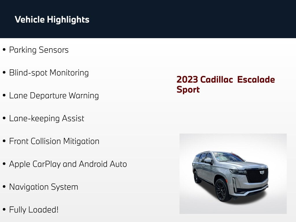 2023 Cadillac Escalade Sport