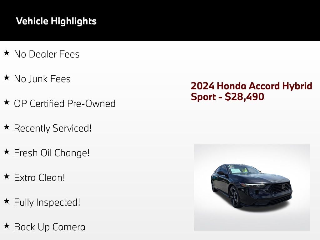 2024 Honda Accord Hybrid Sport