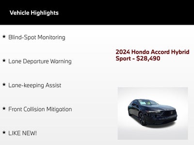 2024 Honda Accord Hybrid Sport