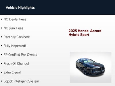 2025 Honda Accord Hybrid Sport