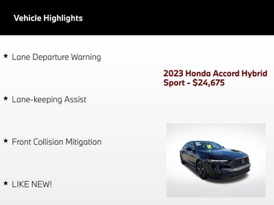 2023 Honda Accord Hybrid Sport