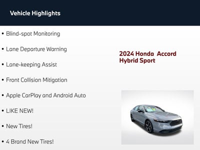 2024 Honda Accord Hybrid Sport
