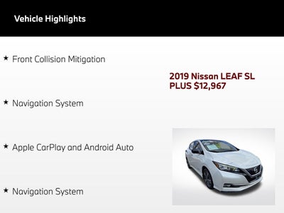 2019 Nissan Leaf SL Plus