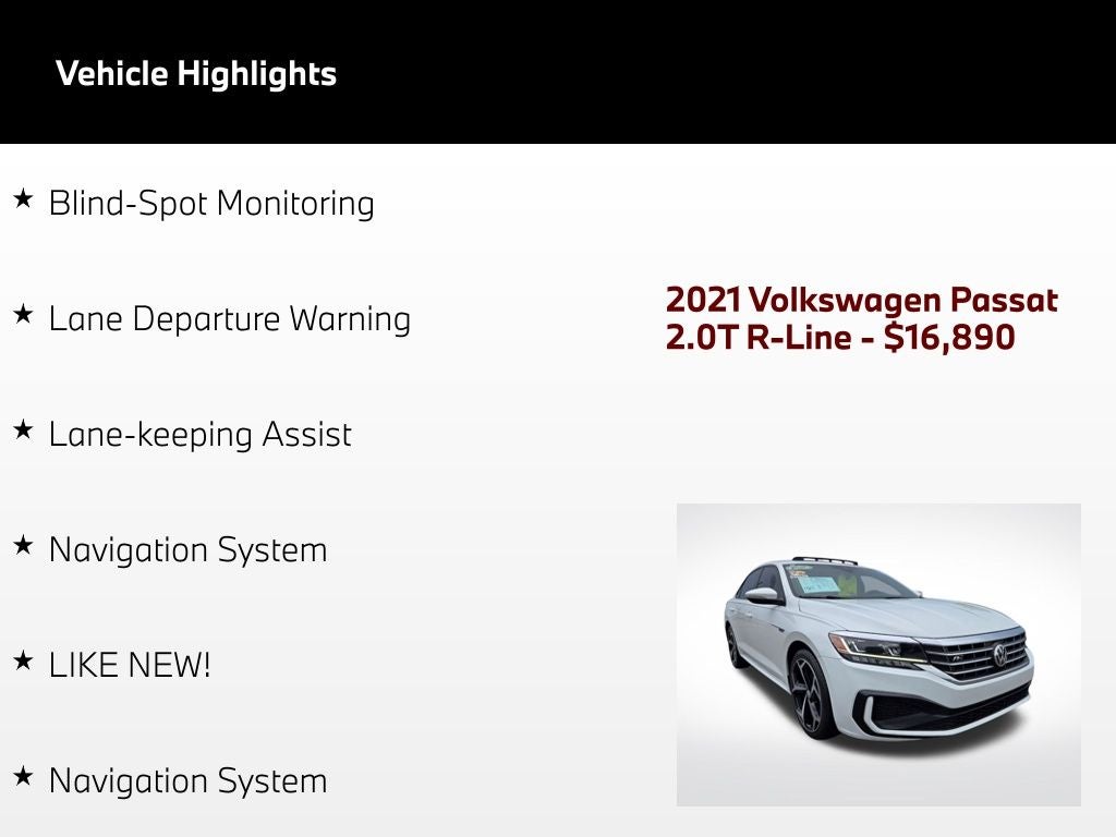 2021 Volkswagen Passat 2.0T R-Line