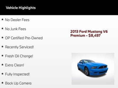 2013 Ford Mustang V6 Premium