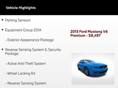 2013 Ford Mustang V6 Premium