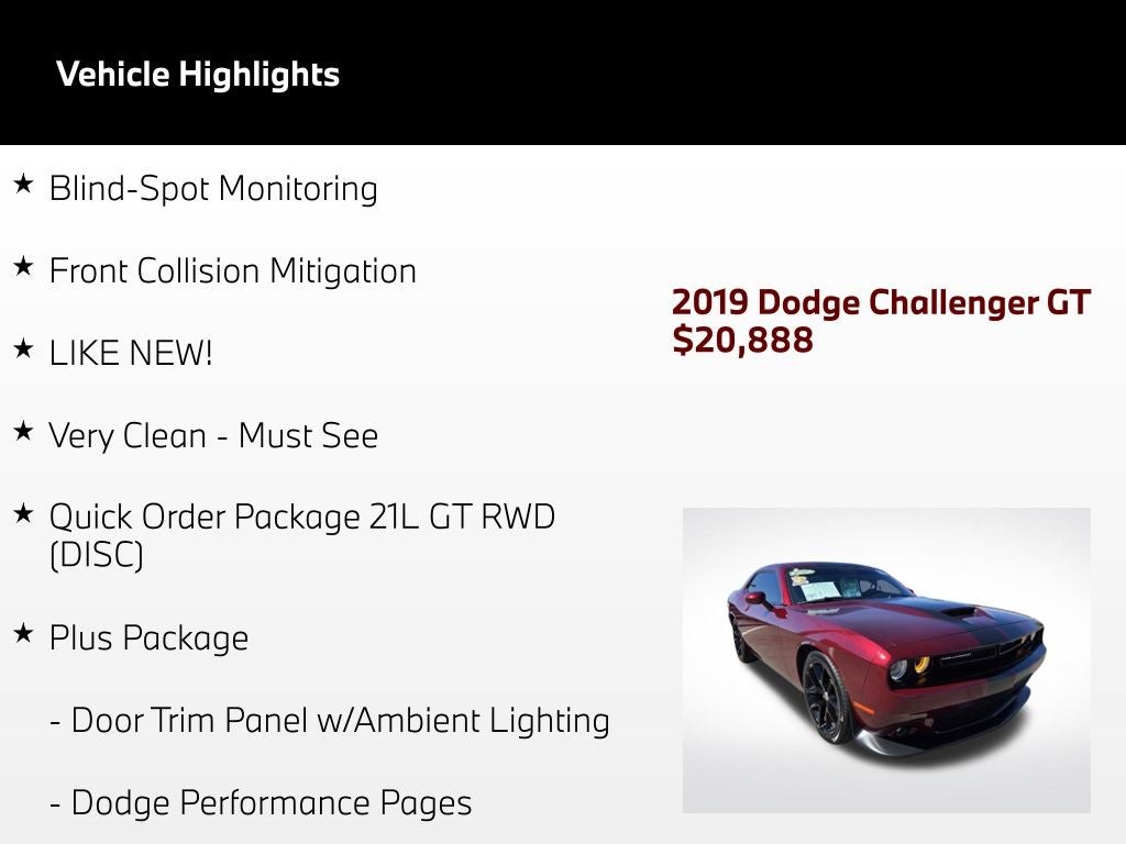 2019 Dodge Challenger GT