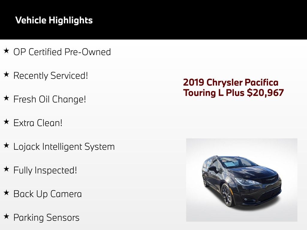 2019 Chrysler Pacifica Touring L Plus