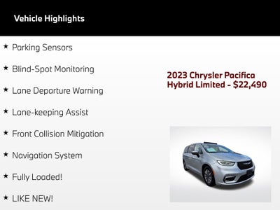 2023 Chrysler Pacifica Hybrid Limited