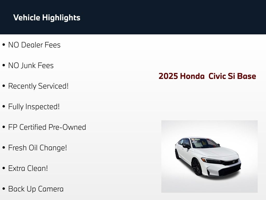 2025 Honda Civic Si Base