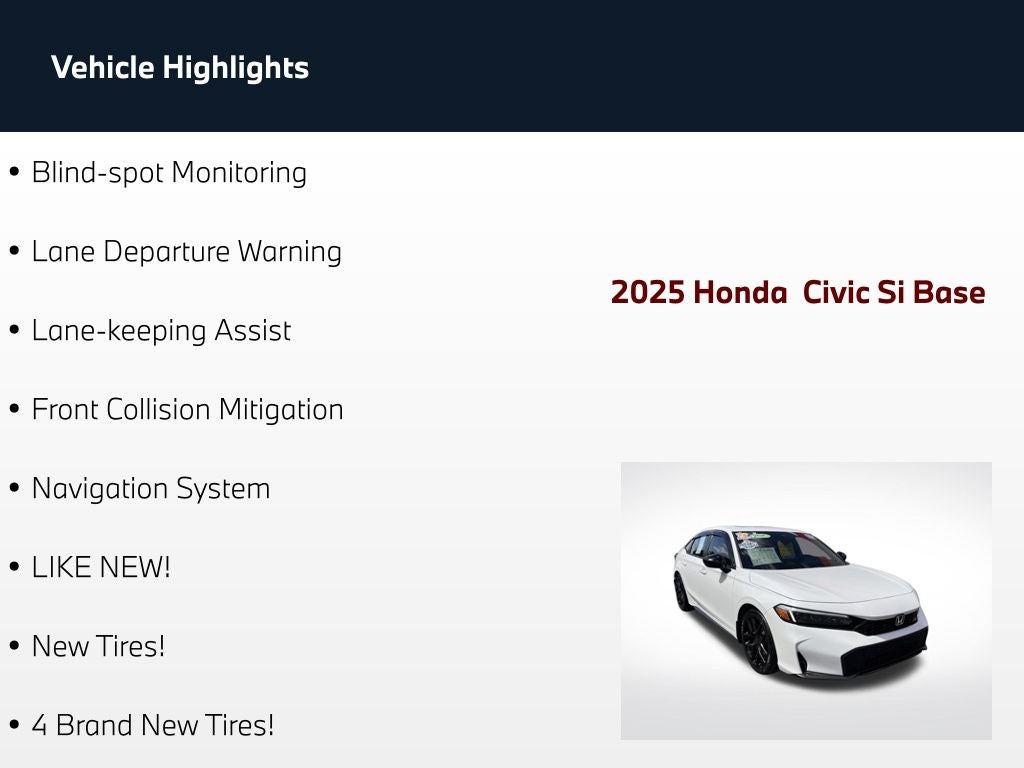 2025 Honda Civic Si Base