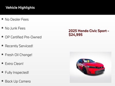 2025 Honda Civic Sport