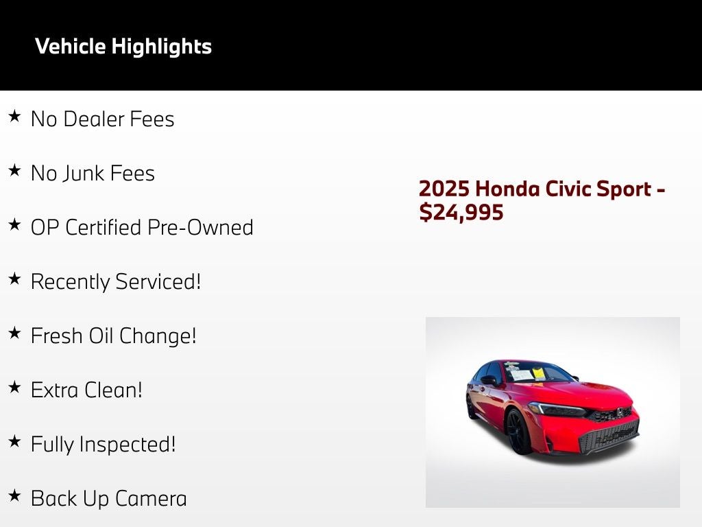 2025 Honda Civic Sport