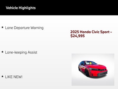 2025 Honda Civic Sport