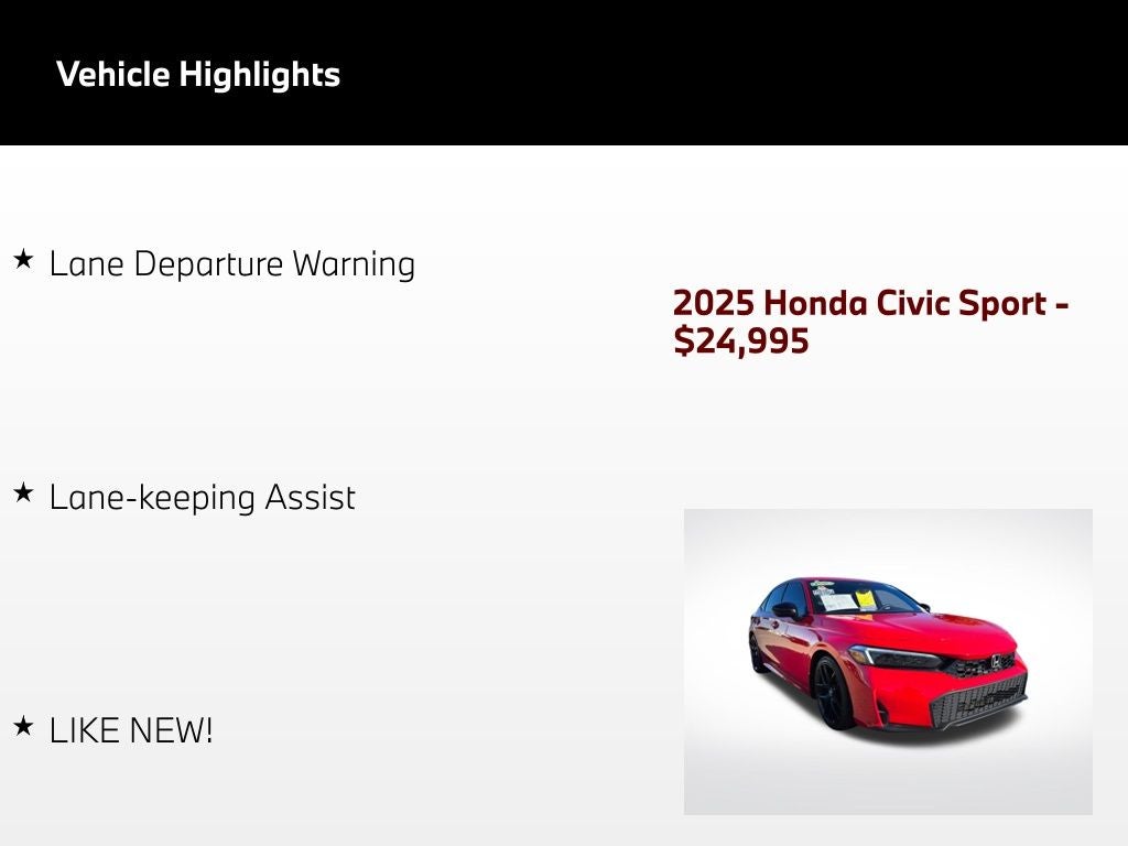 2025 Honda Civic Sport