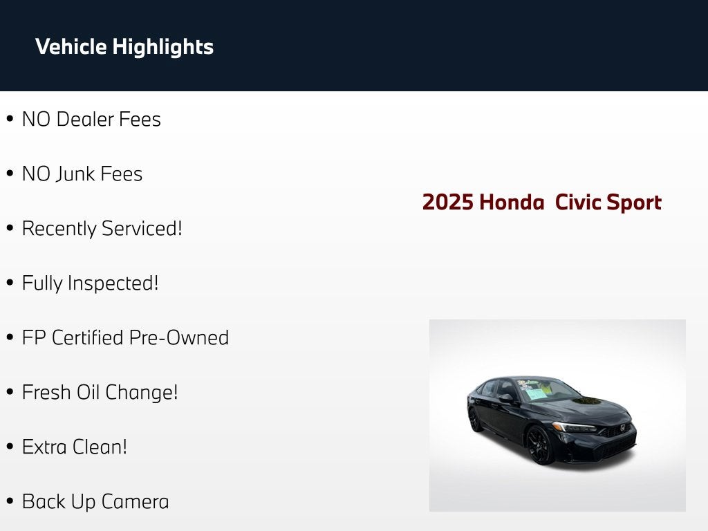 2025 Honda Civic Sport