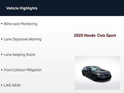 2025 Honda Civic Sport