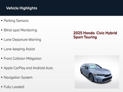 2025 Honda Civic Hybrid Sport Touring