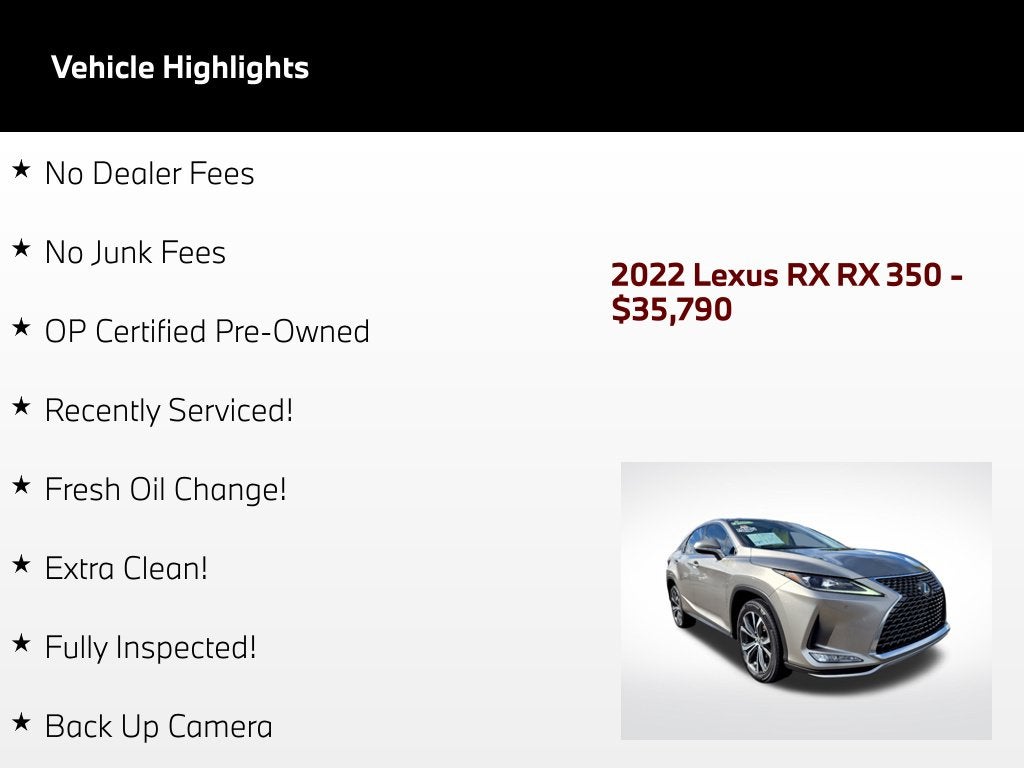 2022 Lexus RX 350