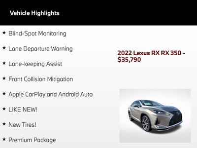 2022 Lexus RX 350