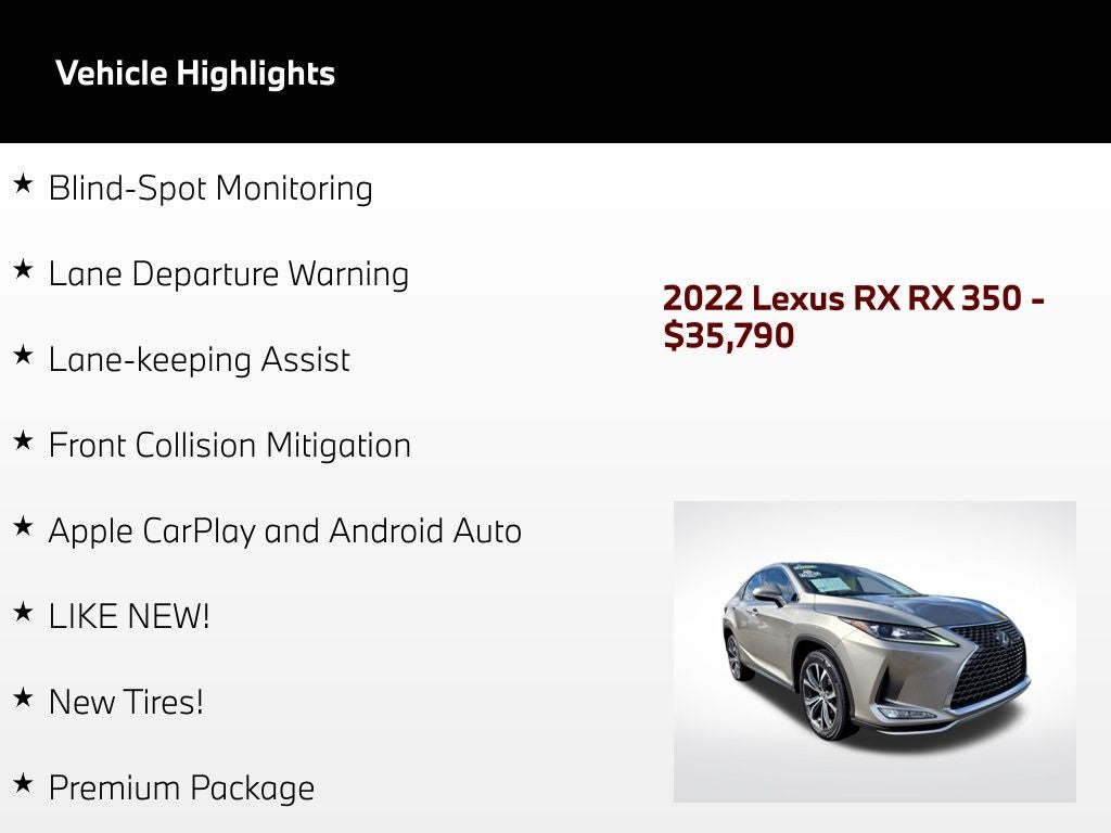 2022 Lexus RX 350