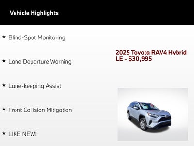 2025 Toyota RAV4 Hybrid LE