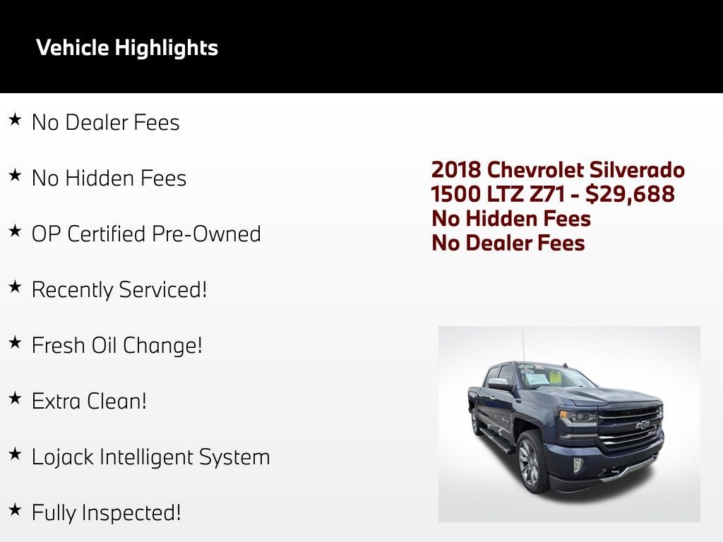 2018 Chevrolet Silverado 1500 LTZ 2LZ