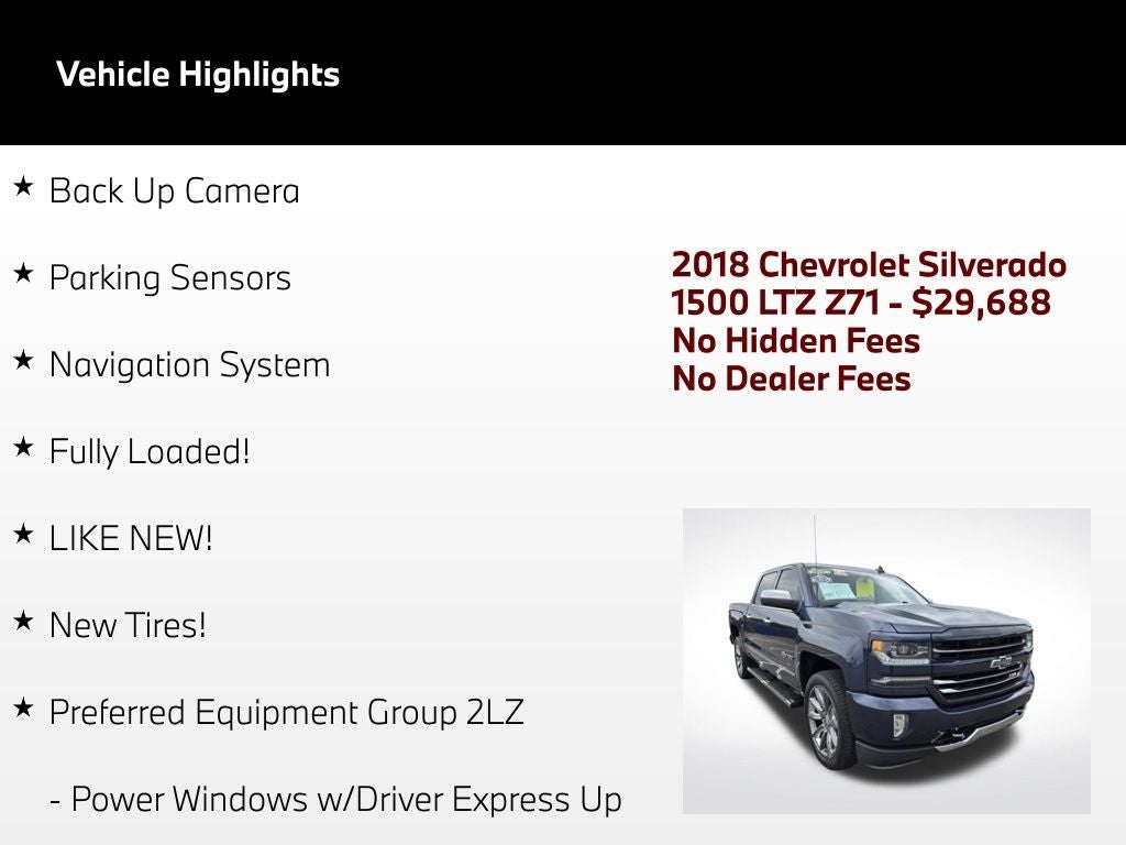 2018 Chevrolet Silverado 1500 LTZ 2LZ