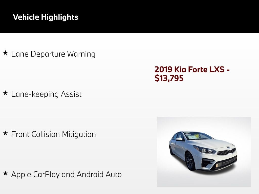 2019 Kia Forte LXS
