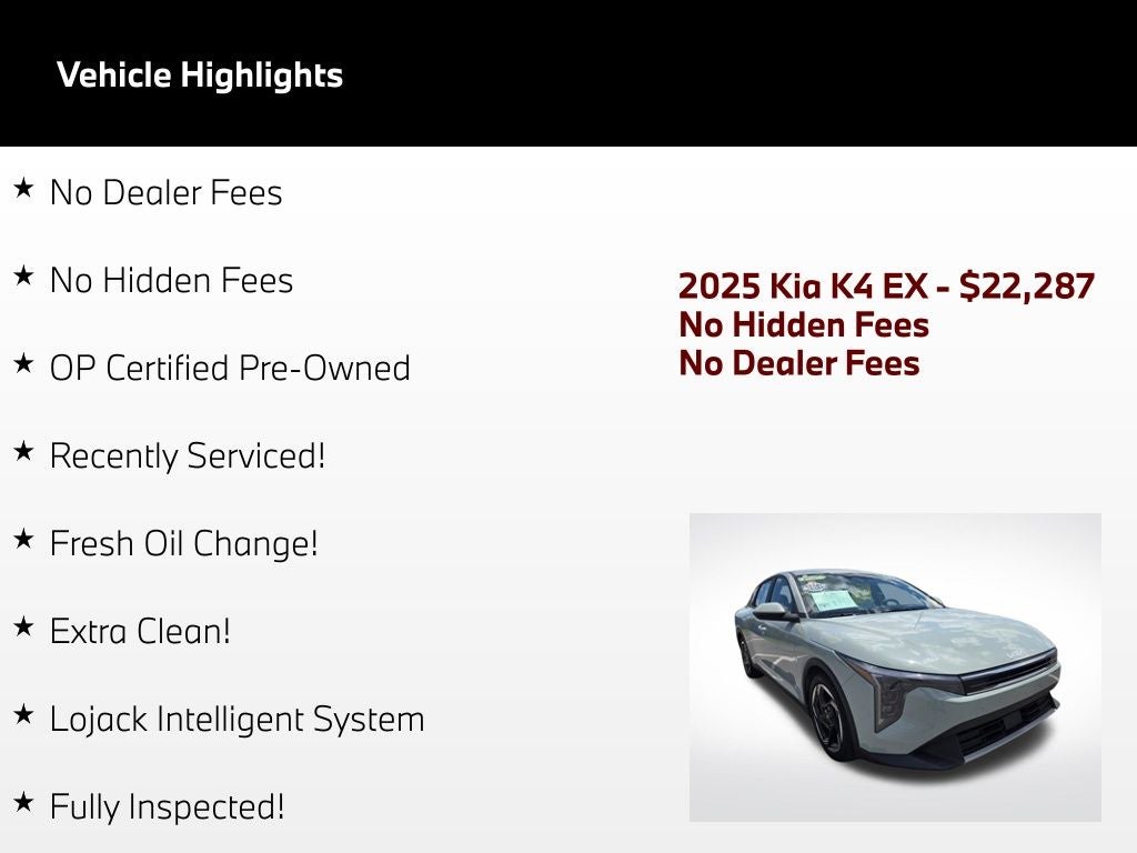 2025 Kia K4 EX