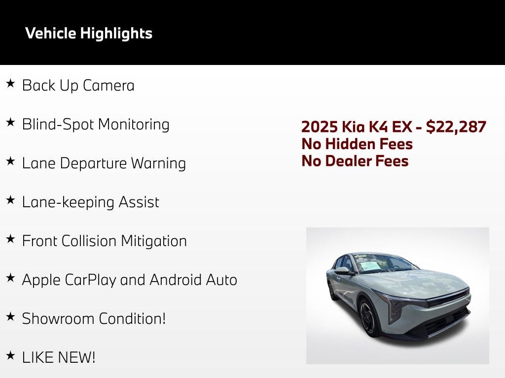 2025 Kia K4 EX