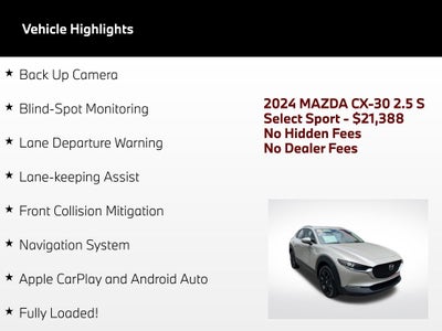 2024 Mazda Mazda CX-30 2.5 S Select Sport