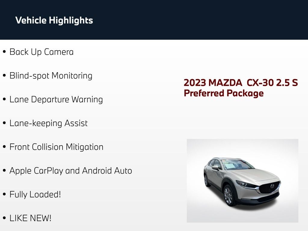 2023 Mazda Mazda CX-30 2.5 S Preferred Package