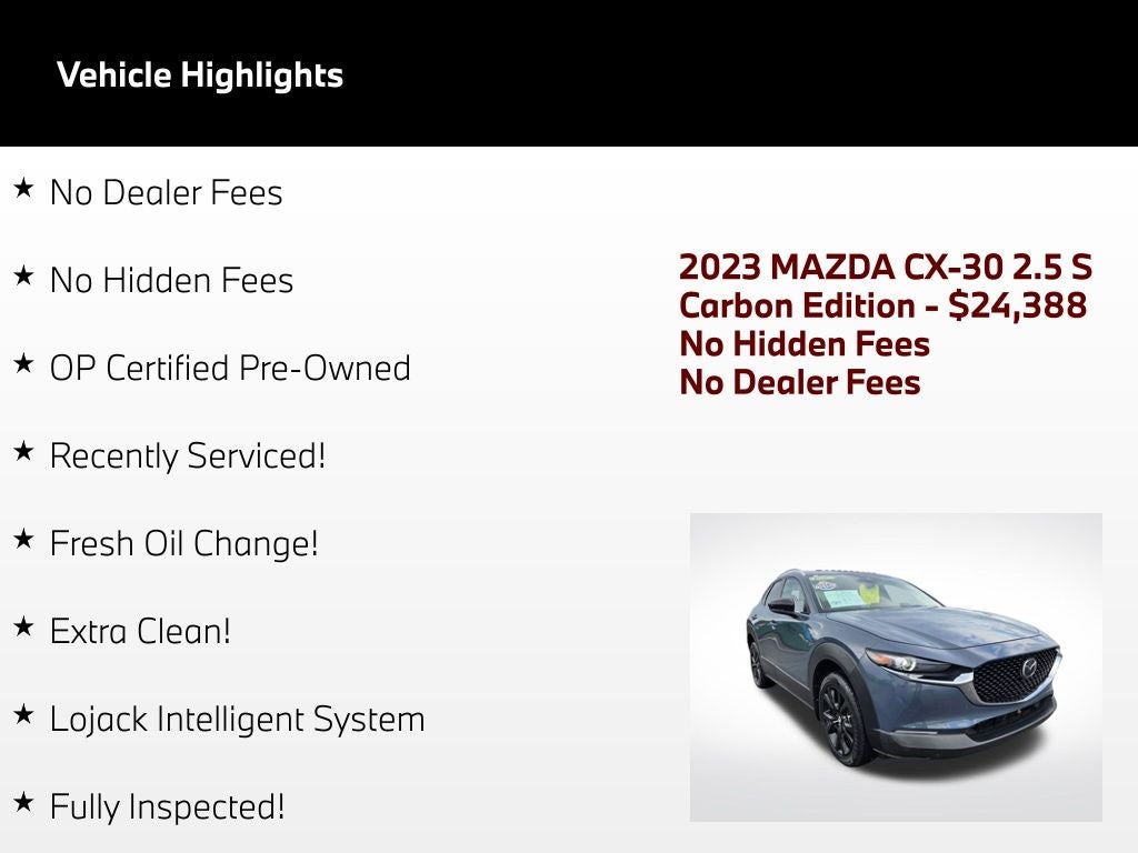 2023 Mazda Mazda CX-30 2.5 S Carbon Edition